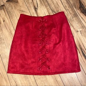Red skirt